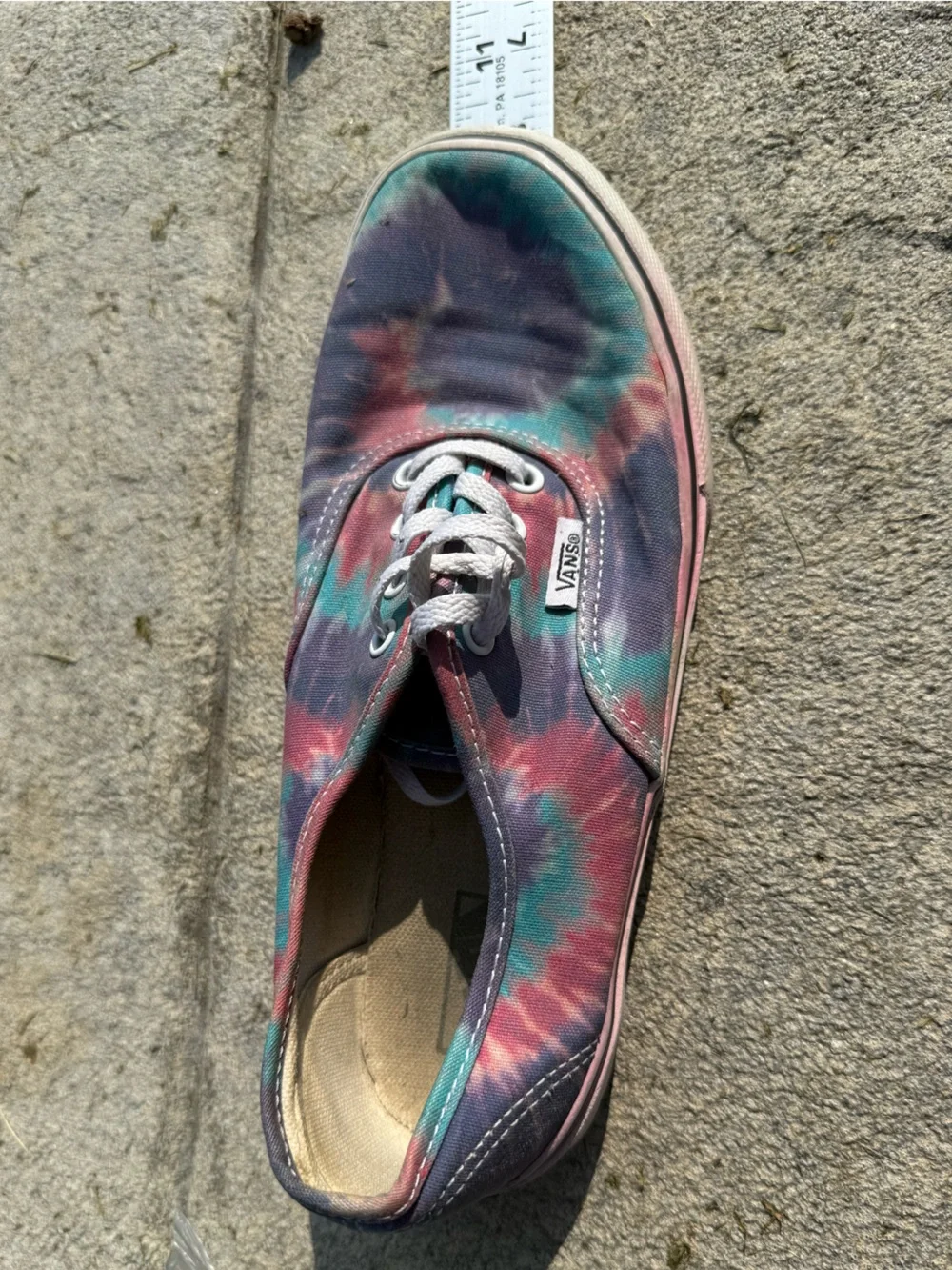 Nice purple blue pink Tie Dye canvas sneaker shoes Vans kids girls size 3.5